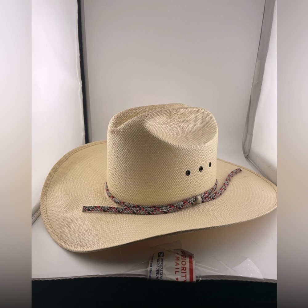 Larry Mahan's Straw Western Cowboy Hat by Milano Size 6.75 Made in USA